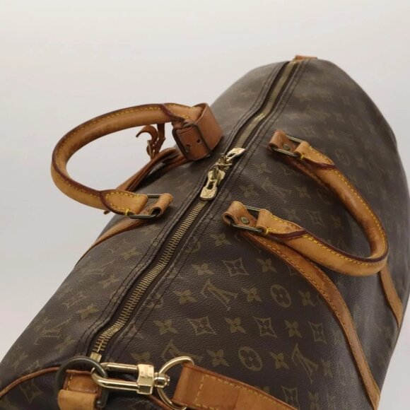 LOUIS VUITTON Monogram Keepall Bandouliere 55 Boston Bag M41414 LV Auth 134424 - Picture 7 of 16